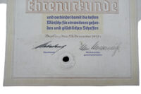 DAF Ehrenurkunde