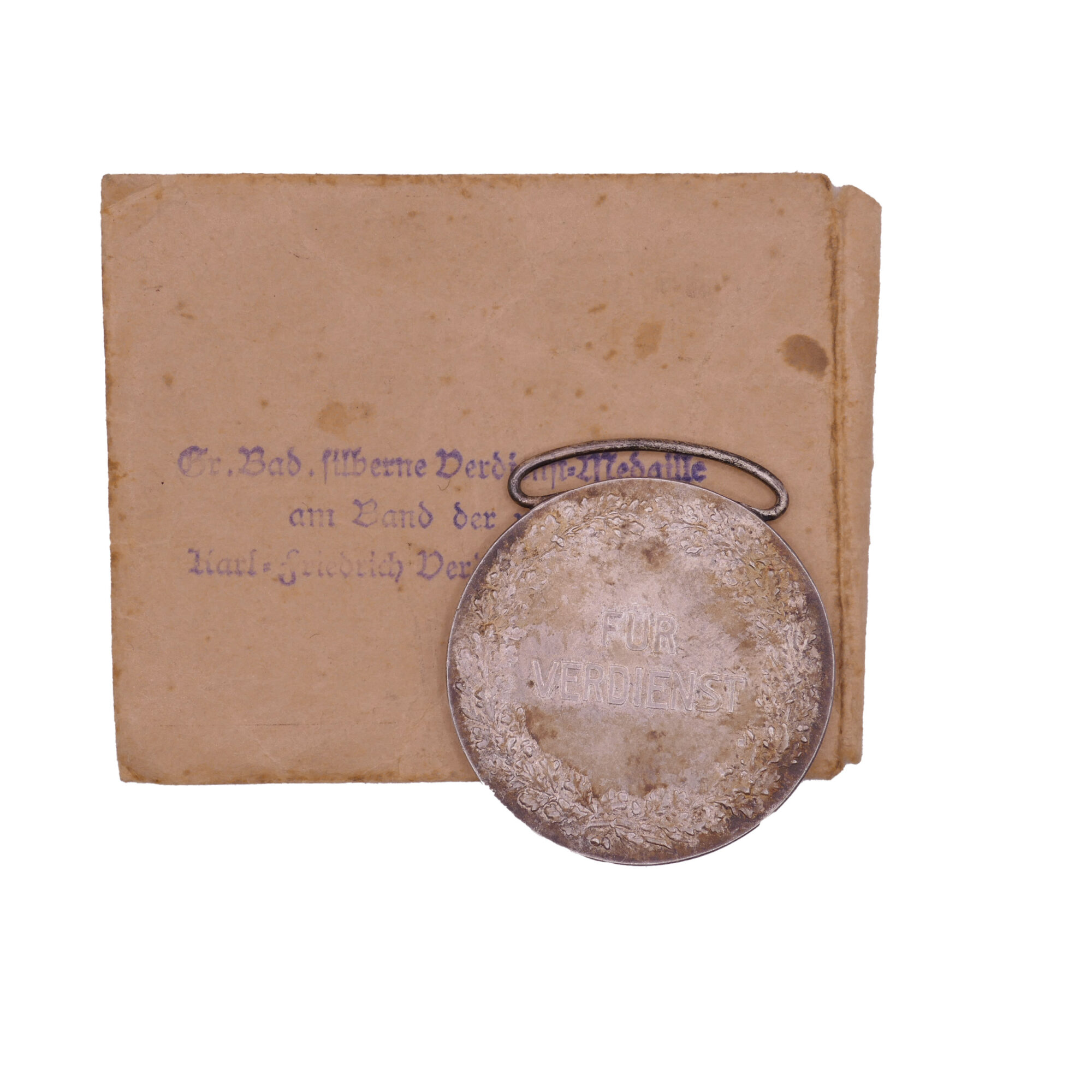20260219-185523178 Baden Silberne Verdienstmedaille 1916/1918 mit Tüte