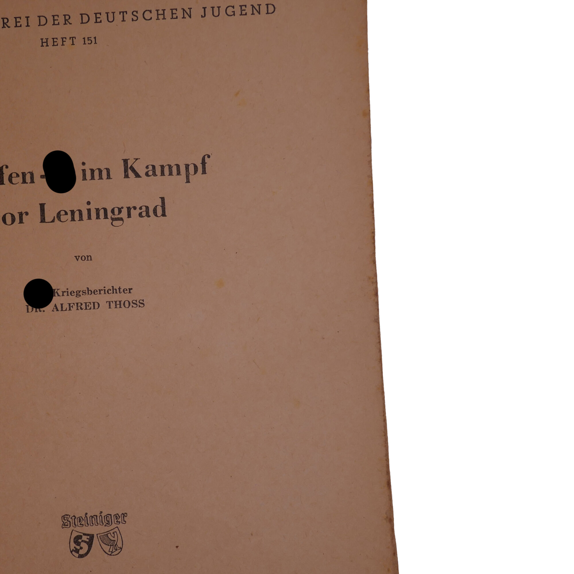 Waffen SS im Kampf vor Leningrad - Kriegsbücherei der Deutschen Jugend