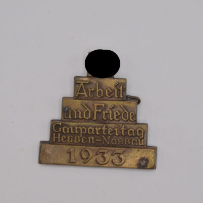 Abzeichen Arbeit und Friede Gauparteitag Hessen-Nassau 1933