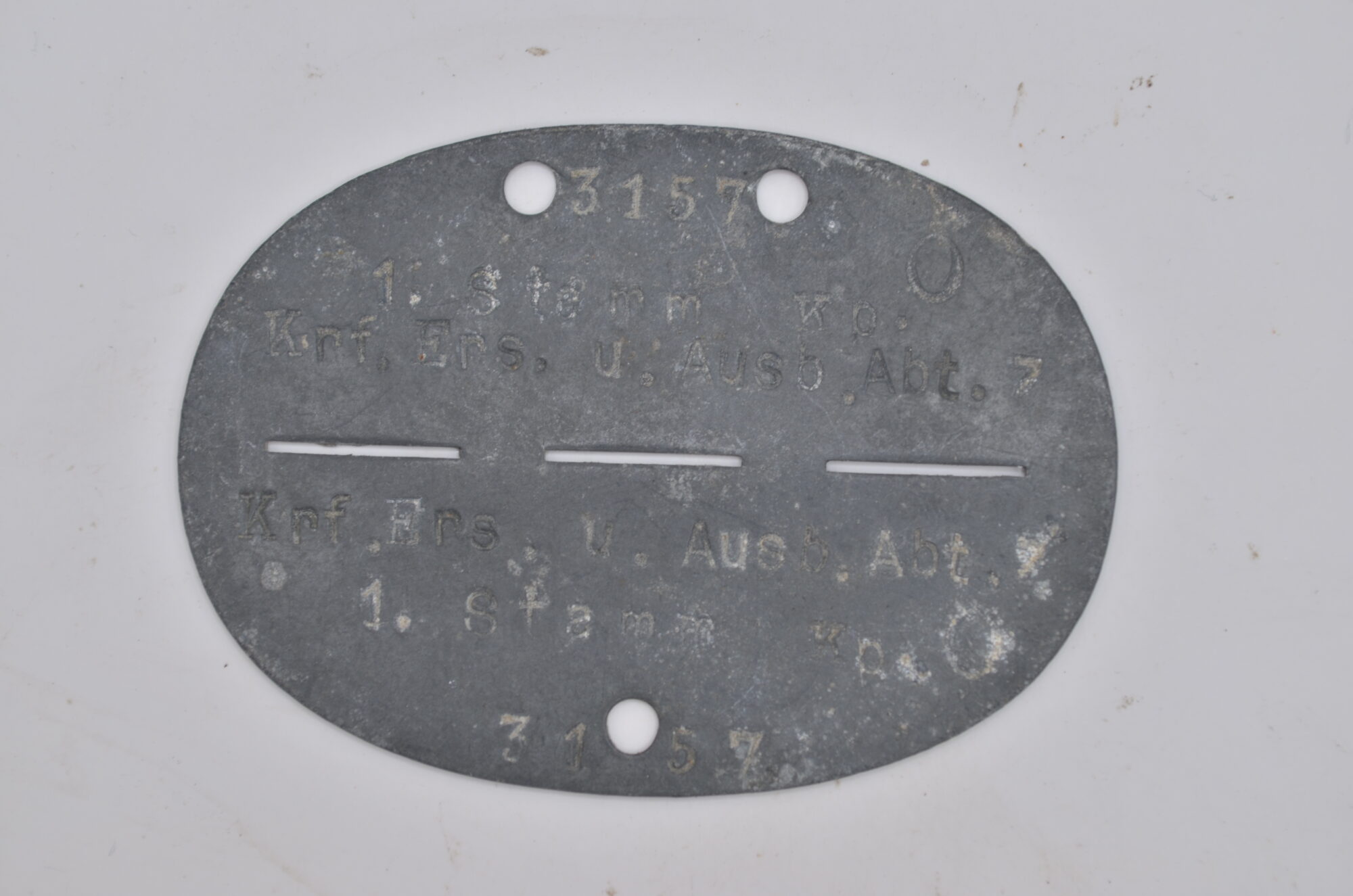 Erkennungsmarke 1./St.Kp.Krf.Ers.u.Ausb.Abt.7