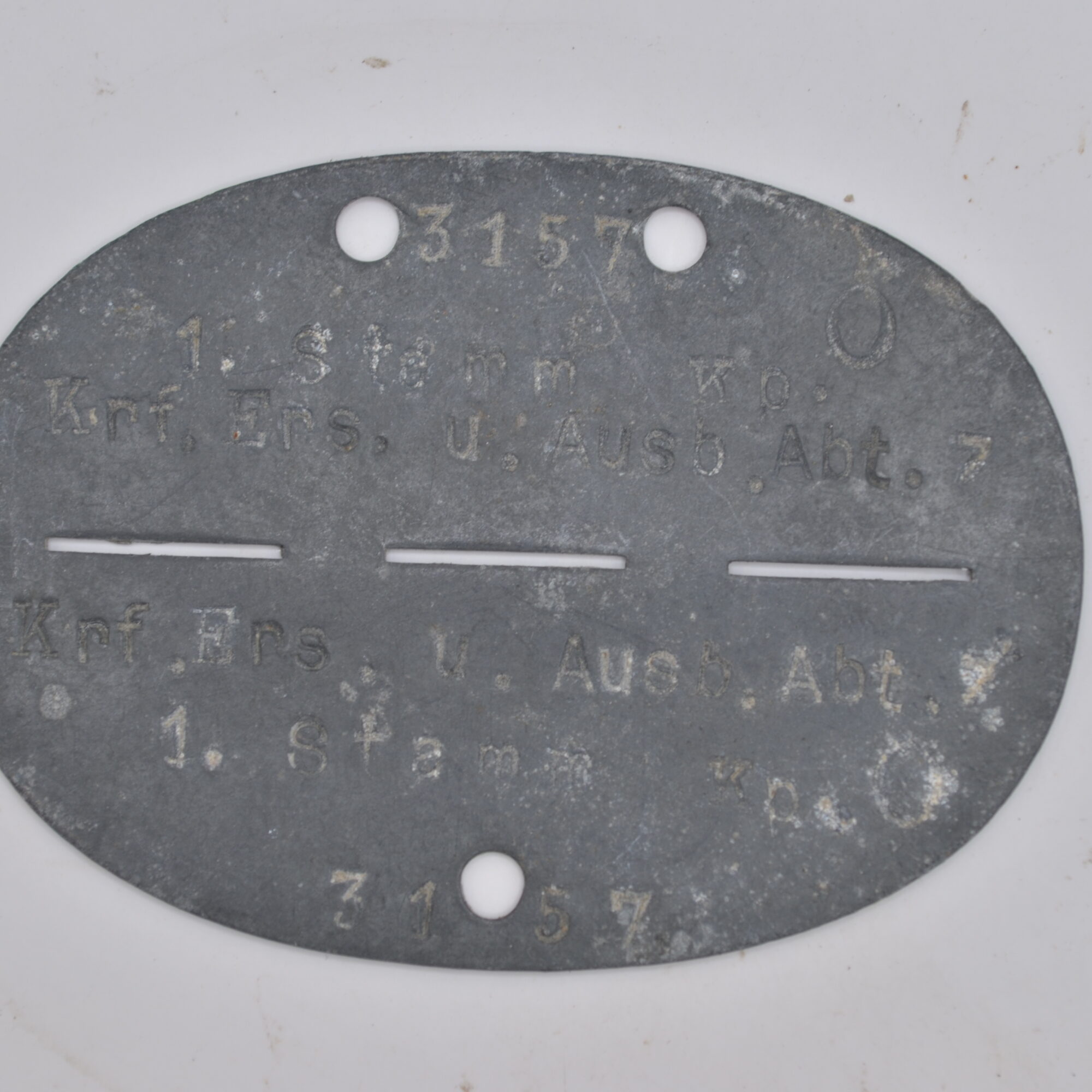 Erkennungsmarke 1./St.Kp.Krf.Ers.u.Ausb.Abt.7