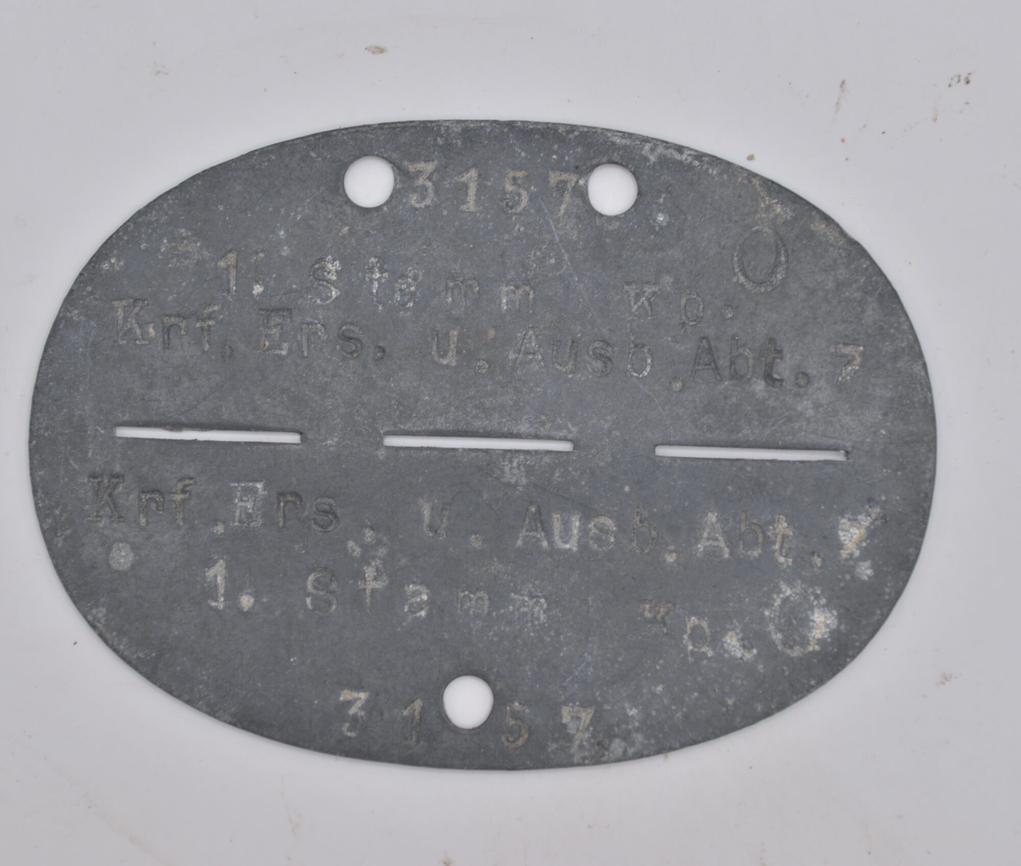 Erkennungsmarke 1./St.Kp.Krf.Ers.u.Ausb.Abt.7