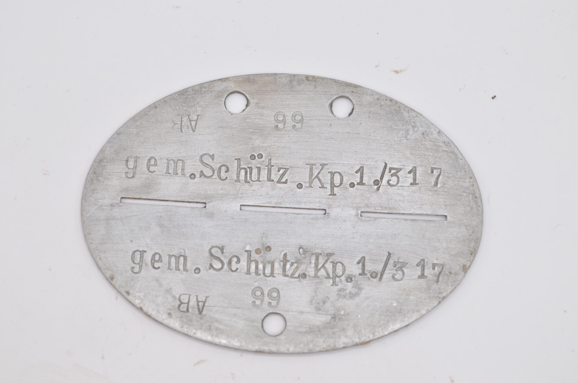 Erkennungsmarke gem.Schütz.Kp.1./317