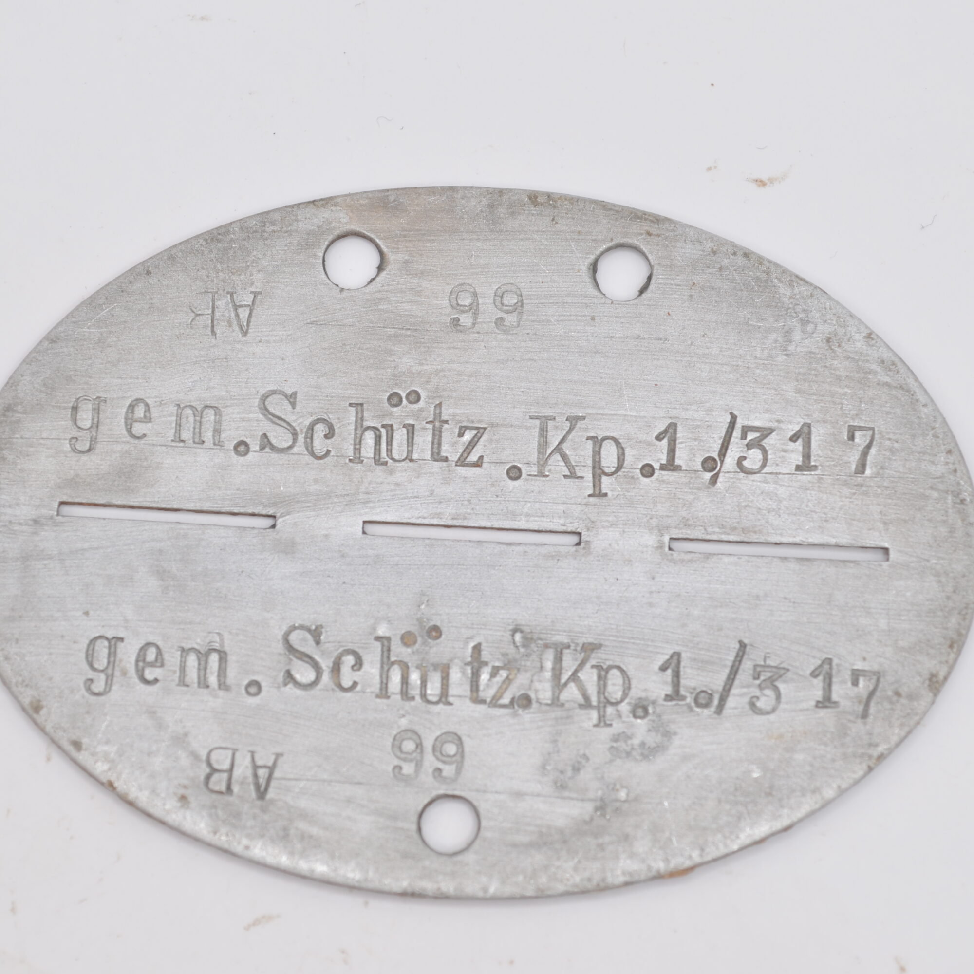 Erkennungsmarke gem.Schütz.Kp.1./317