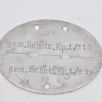 Erkennungsmarke gem.Schütz.Kp.1./317