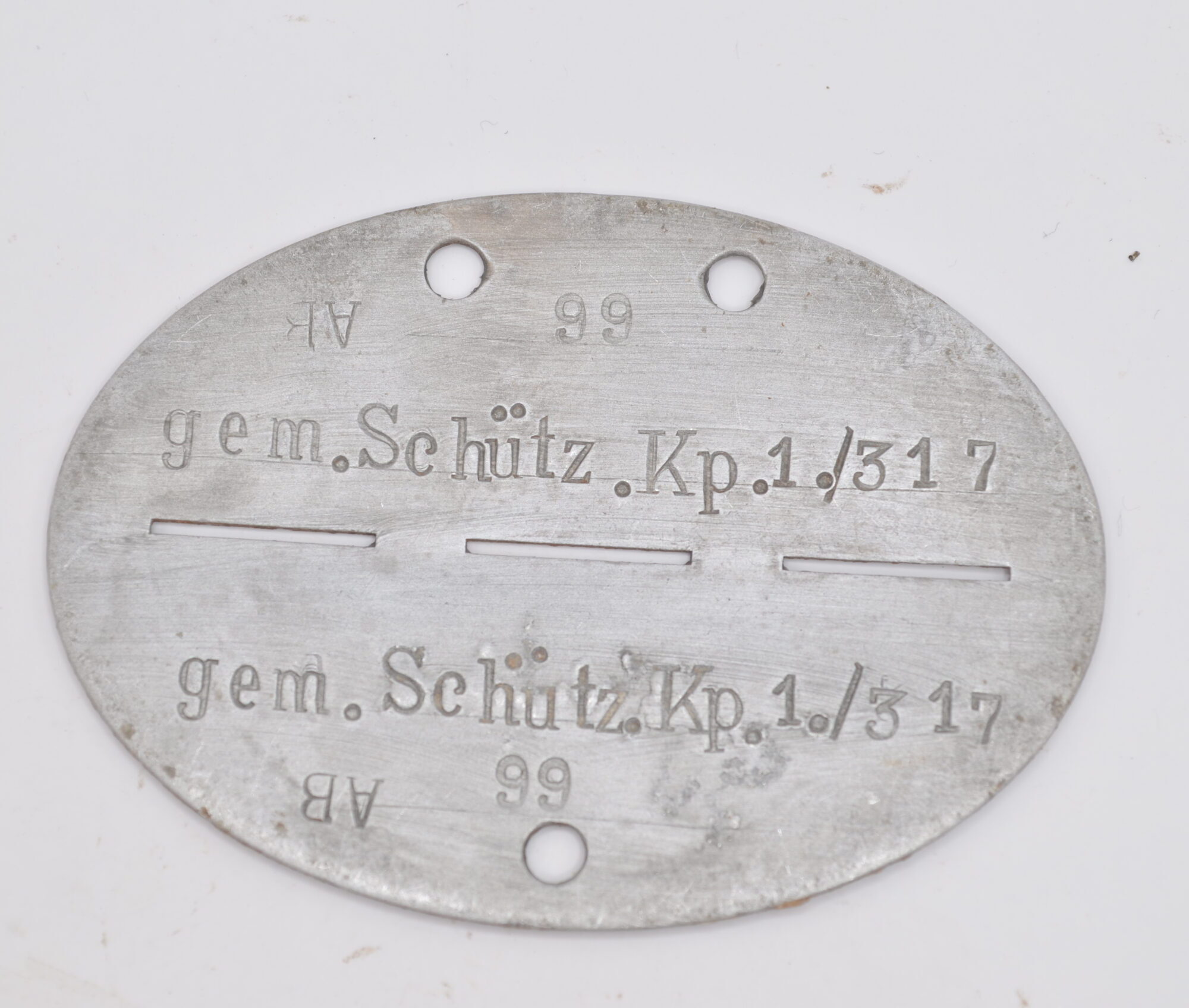 Erkennungsmarke gem.Schütz.Kp.1./317
