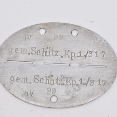 Erkennungsmarke gem.Schütz.Kp.1./317
