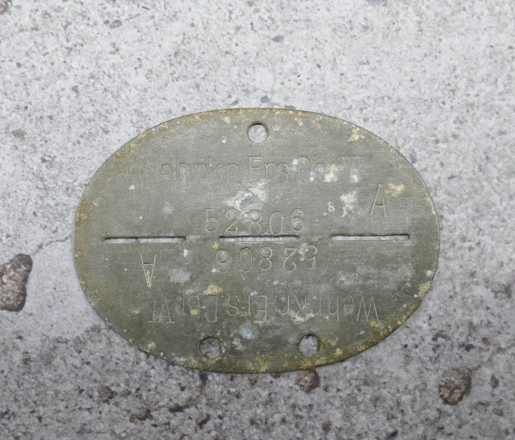Erkennungsmarke "Wehrkr.Ers.DepVI"