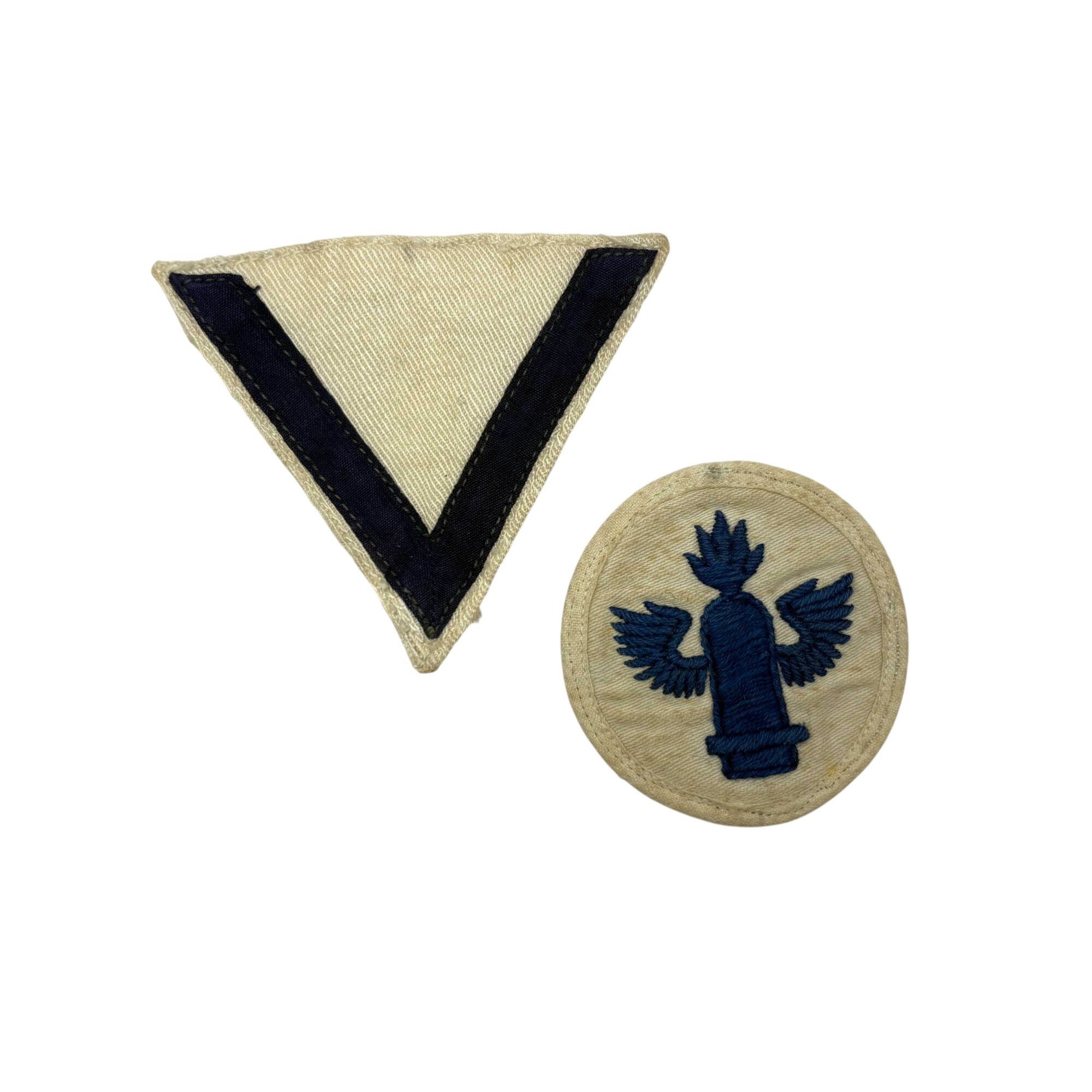 IMG_6671 Kriegsmarine Ärmelabzeichen Gefreiter + Mannschaften Marineartillerielaufbahn