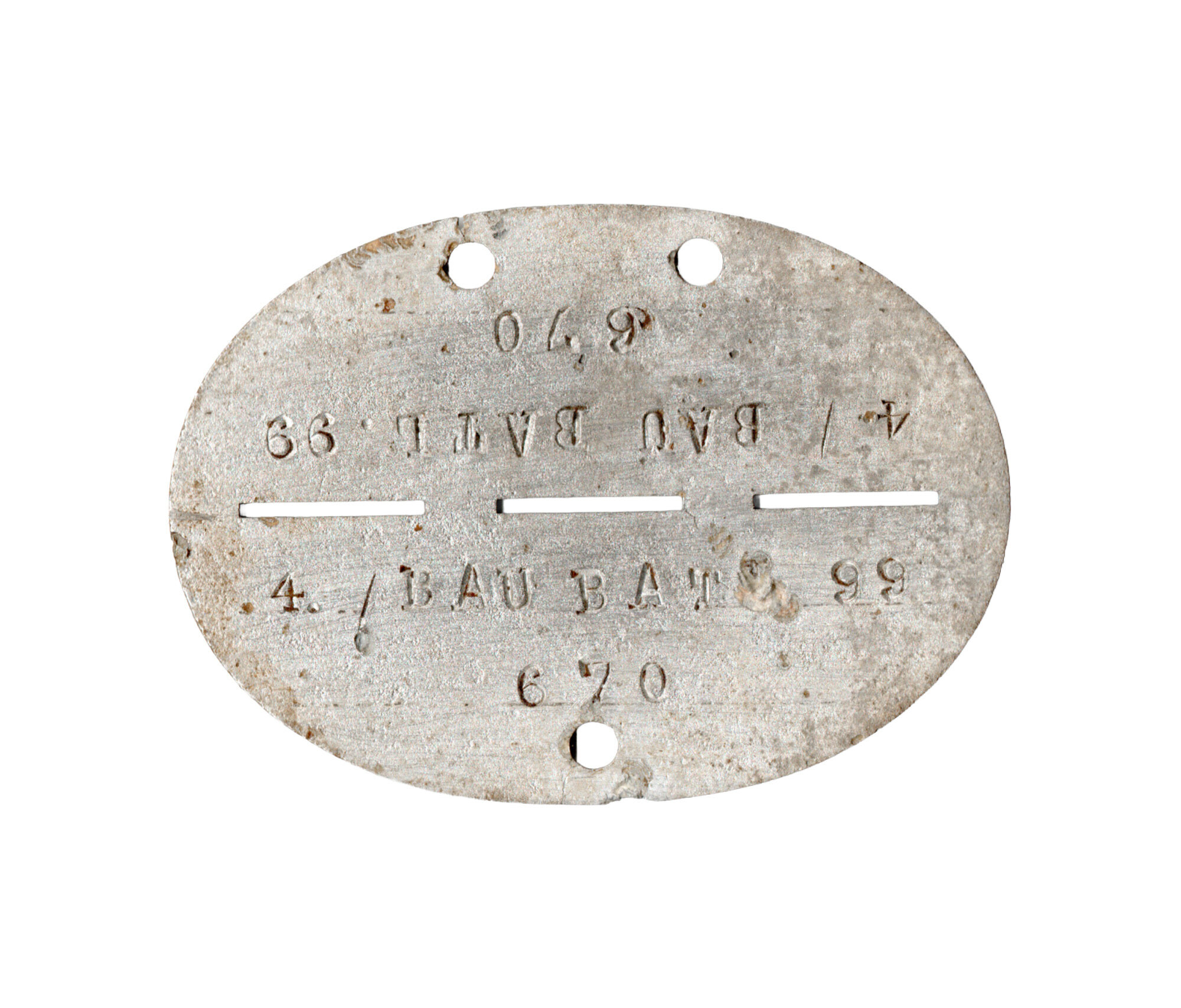 Erkennungsmarke 4./Bau.Btl.99