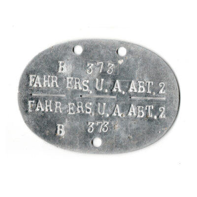Erkennungsmarke FAHR.ERS.U.A.ABT 2