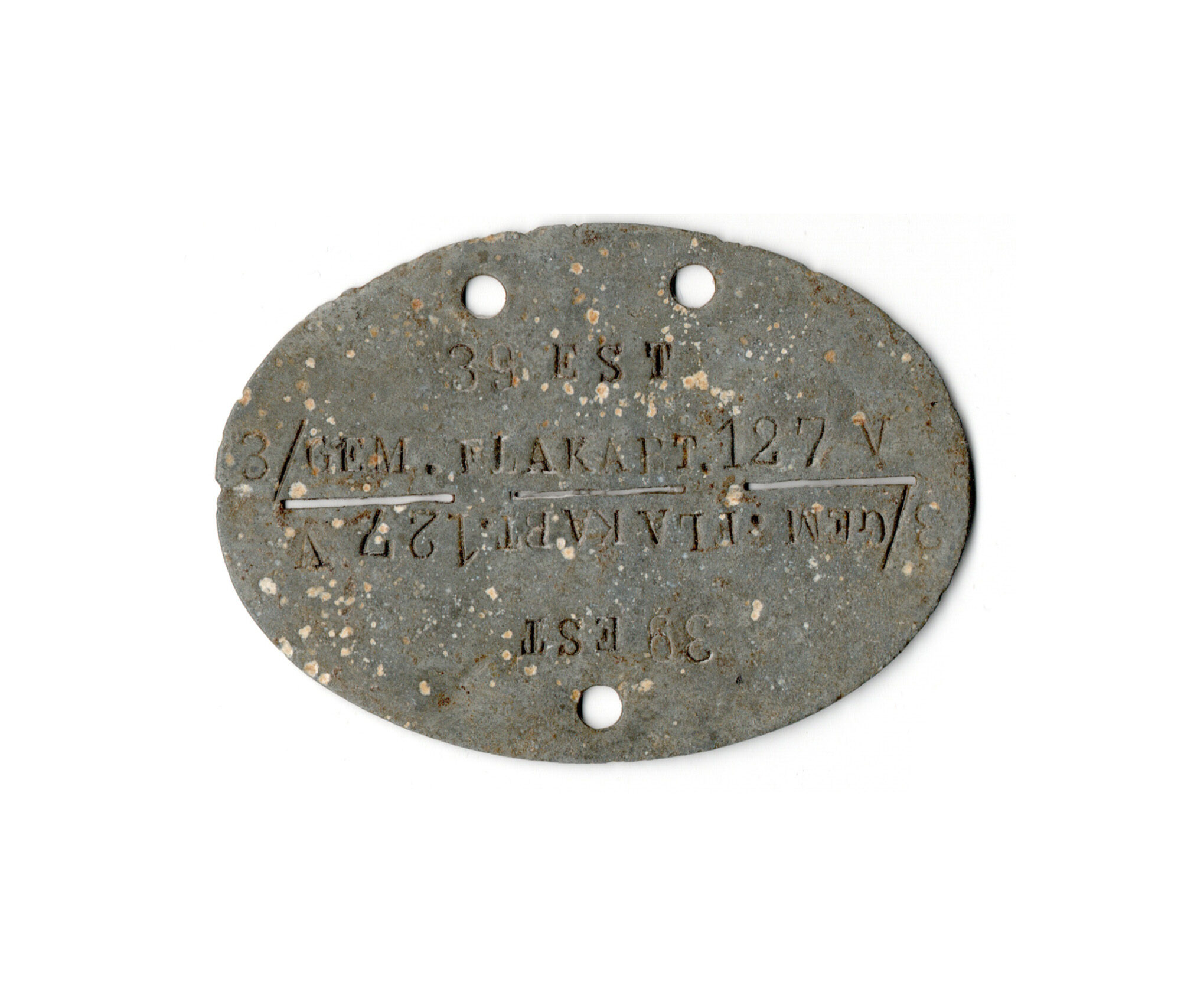 Erkennungsmarke 3./GEM.FLAKABT.127 V
