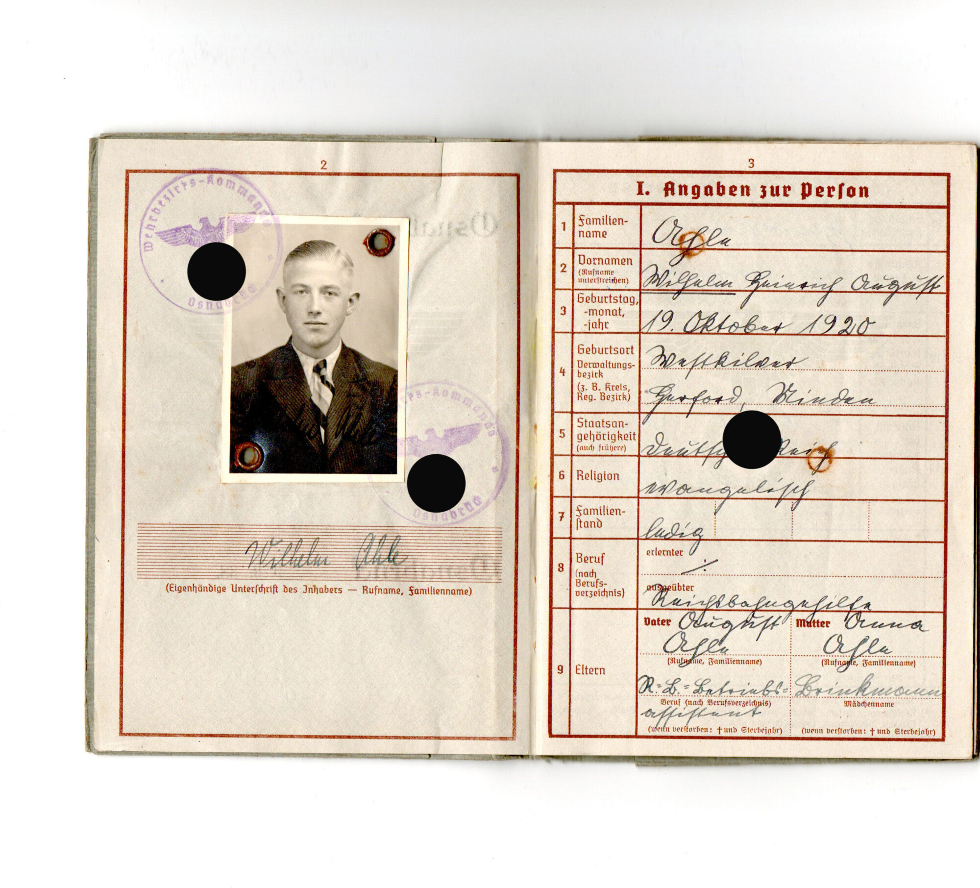 Wehrpass Herford, VWA Schwarz, Tod Sevastopol