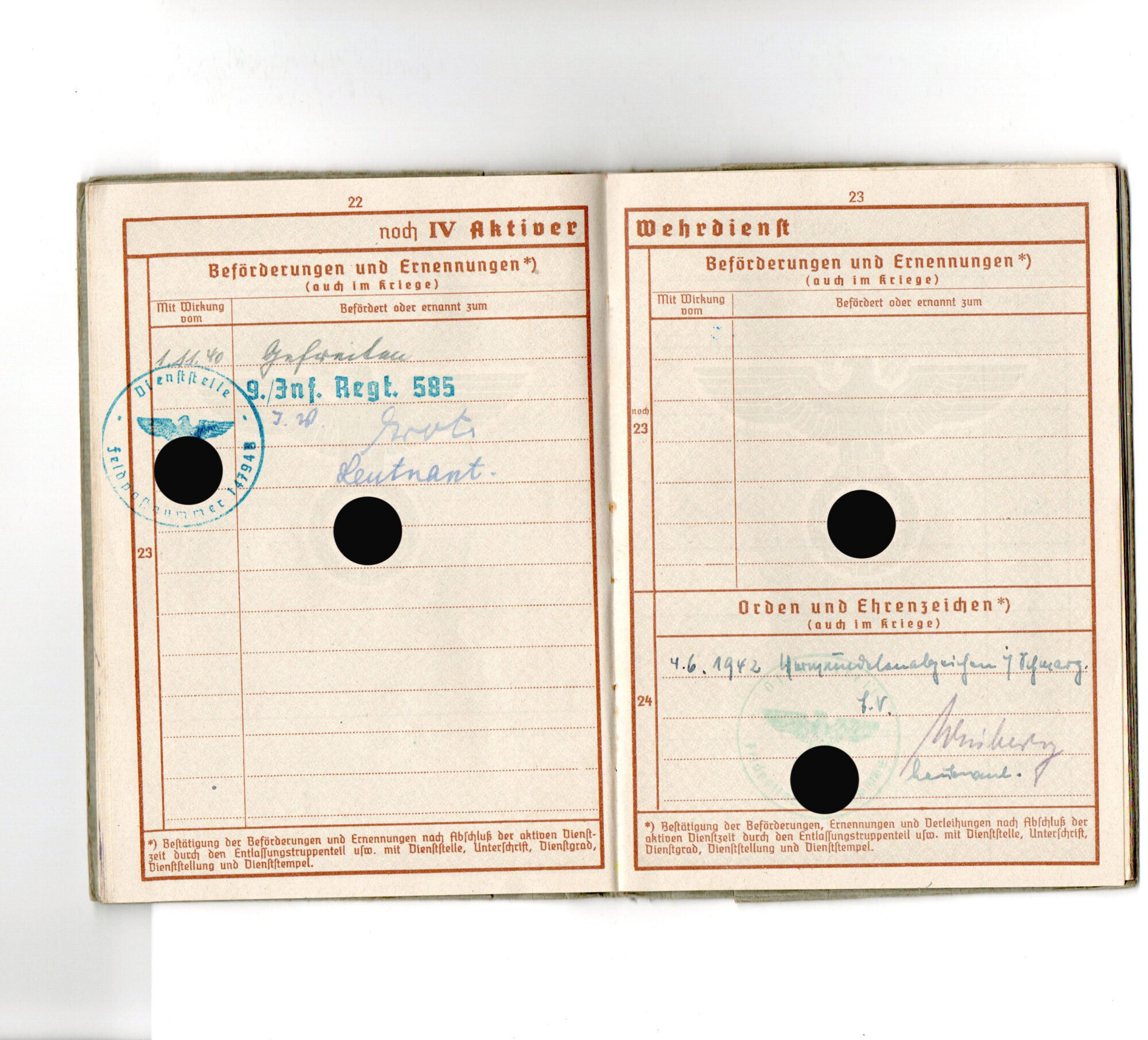 Wehrpass Herford, VWA Schwarz, Tod Sevastopol