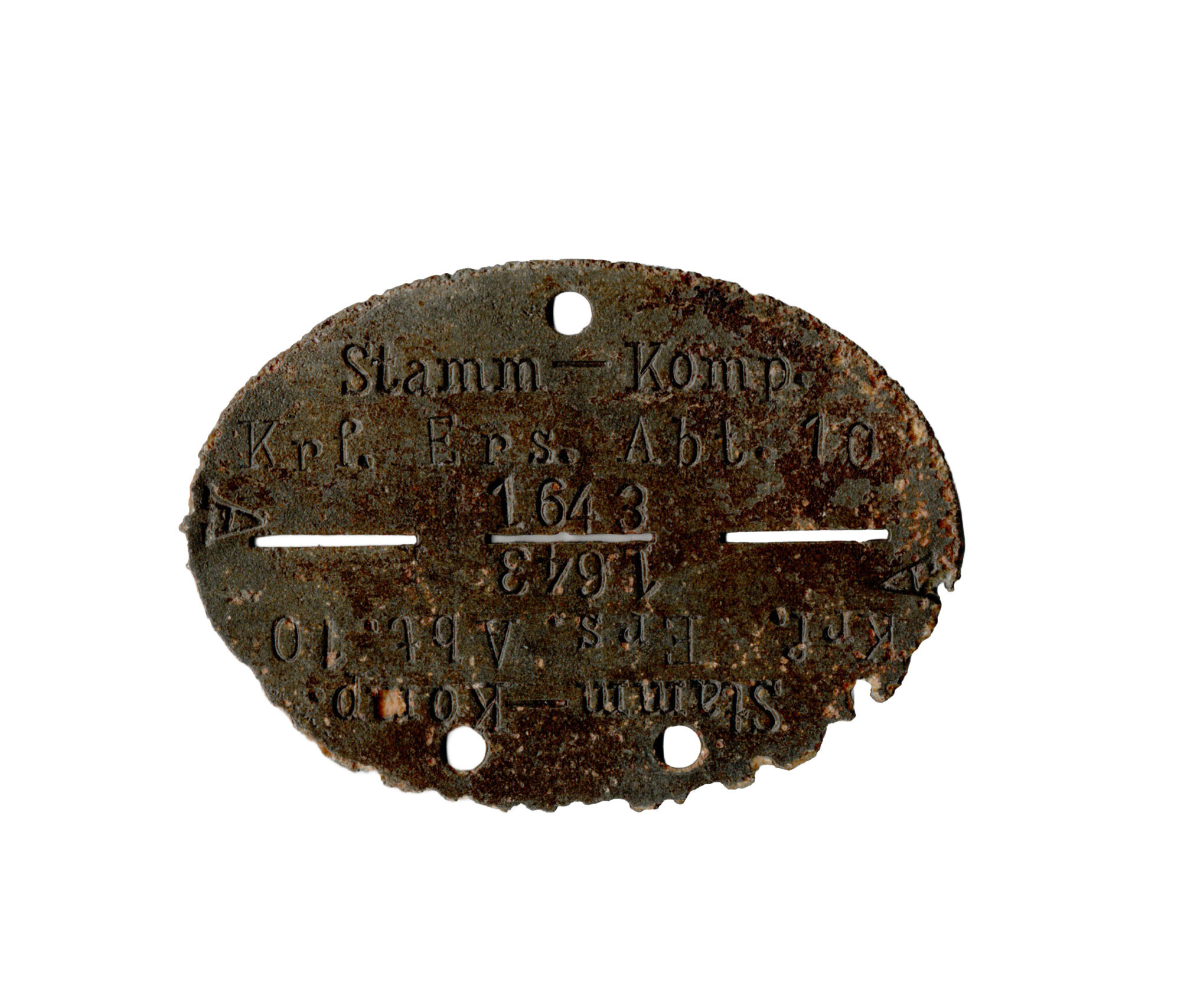Erkennungsmarke Stamm-Komp Krf.Ers.Abt. 10