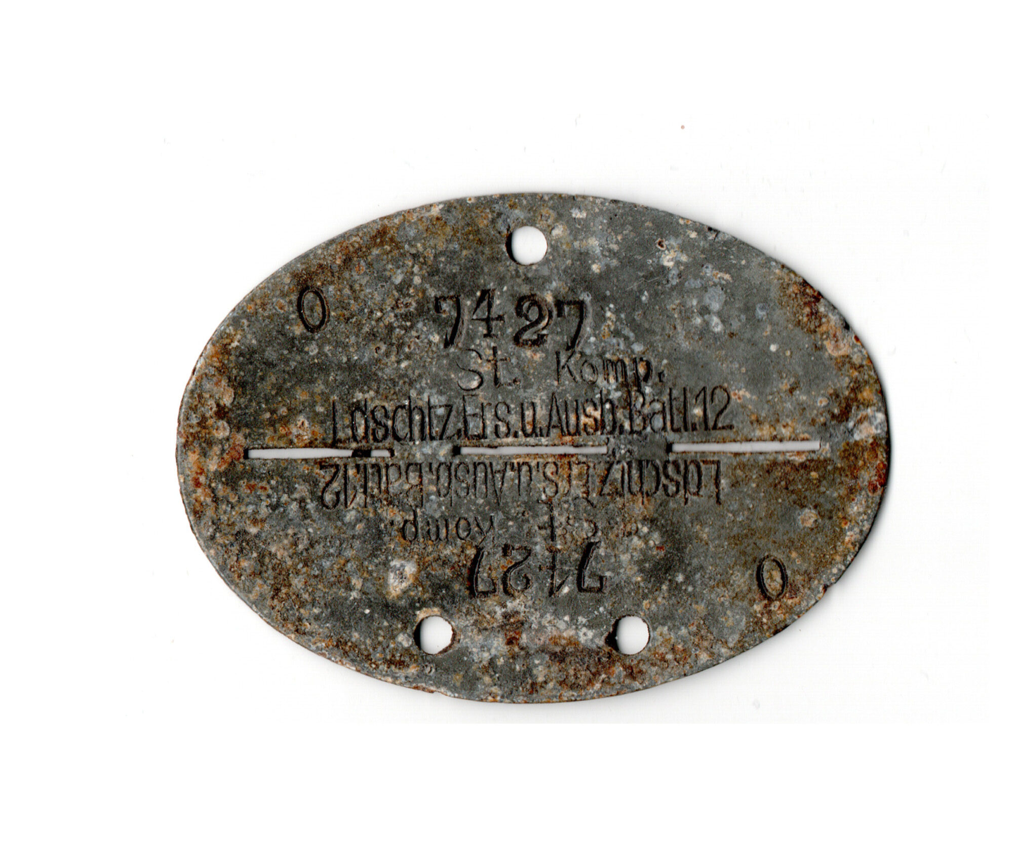 Erkennungsmarke Ldschtz.Ers.u.Ausb.Btl.12