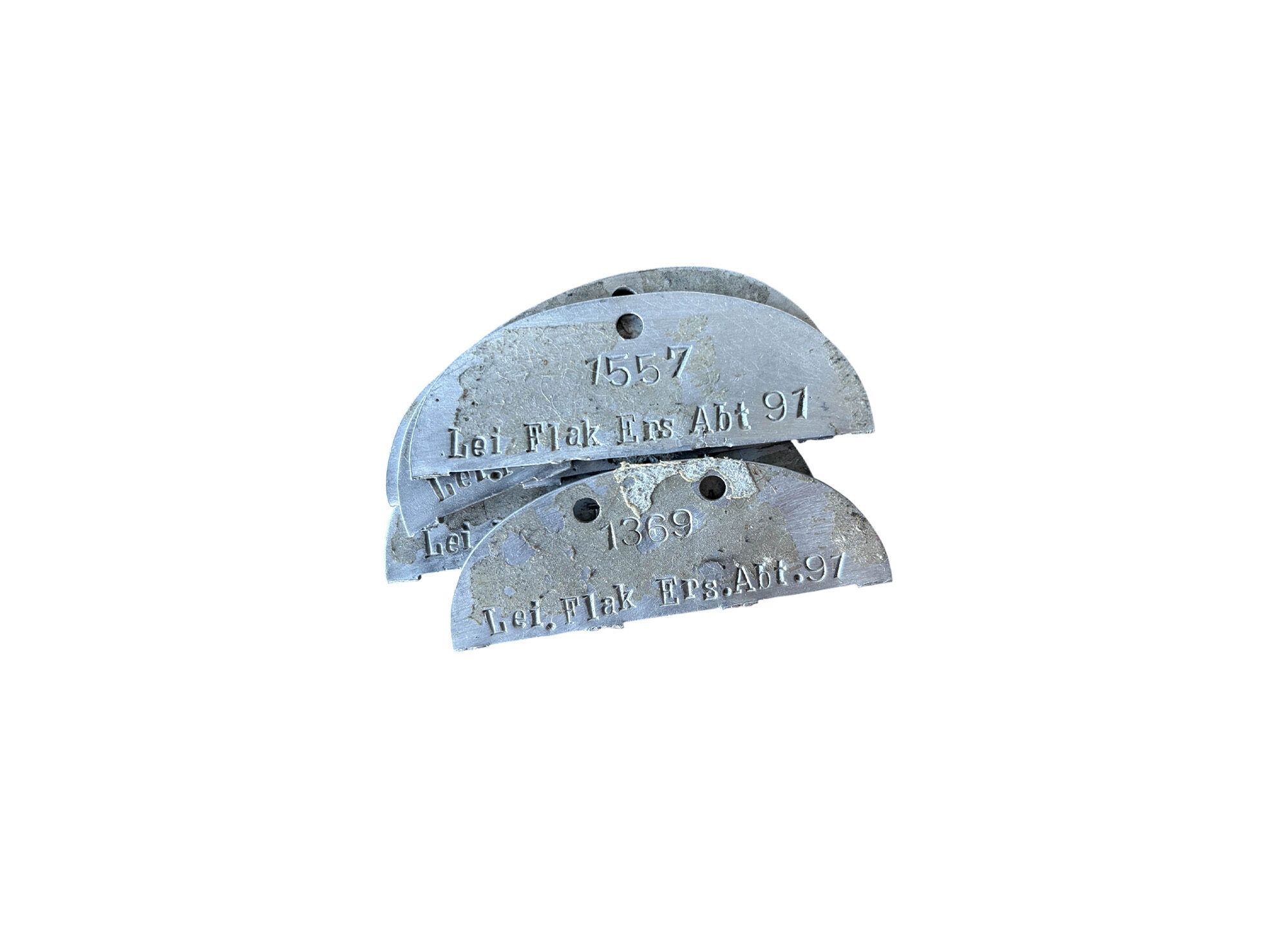lot Luftwaffe Erkennungsmarke "Lei.Flak.Ers.Abt.91"