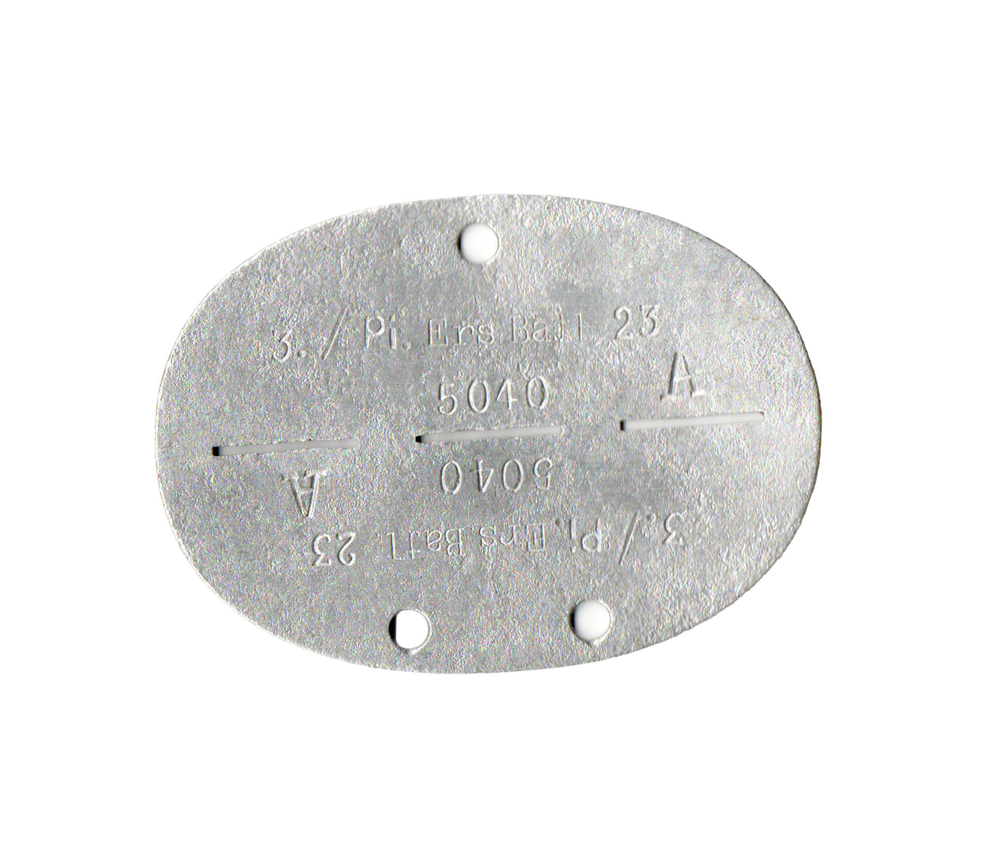Erkennungsmarke 3./Pi.Ers.Btl.23 Deutsches Reichsheer