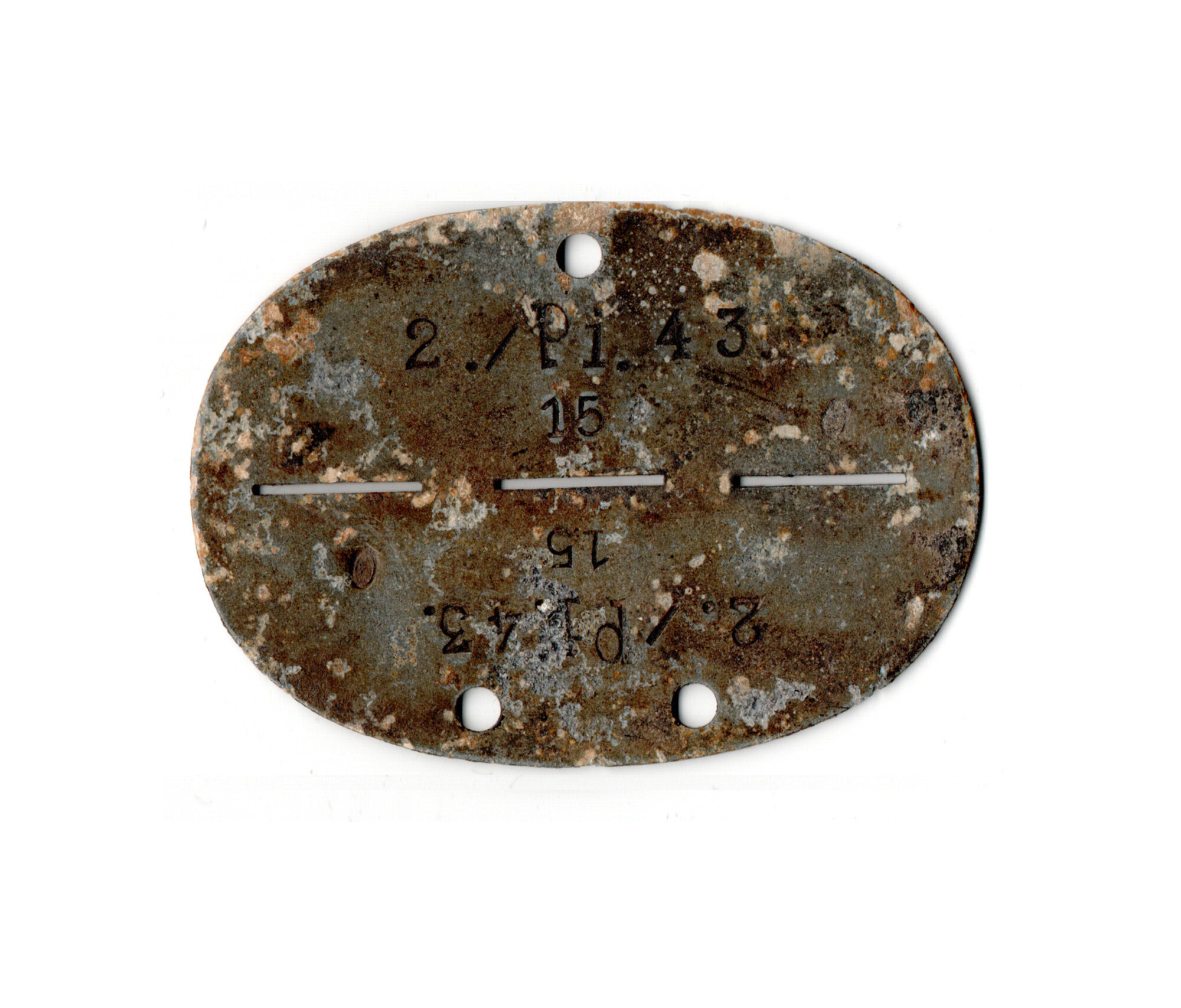 Erkennungsmarke 2./Pi.43 Deutsches Reichsheer