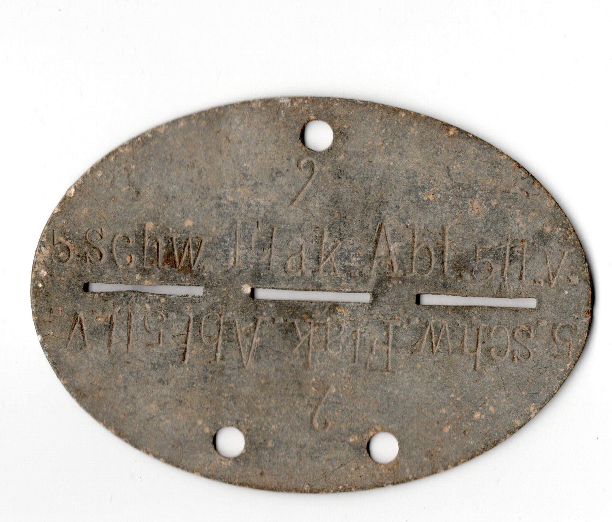 Erkennungsmarke 5.Schw.Flak.Abt 511 Nr. 2